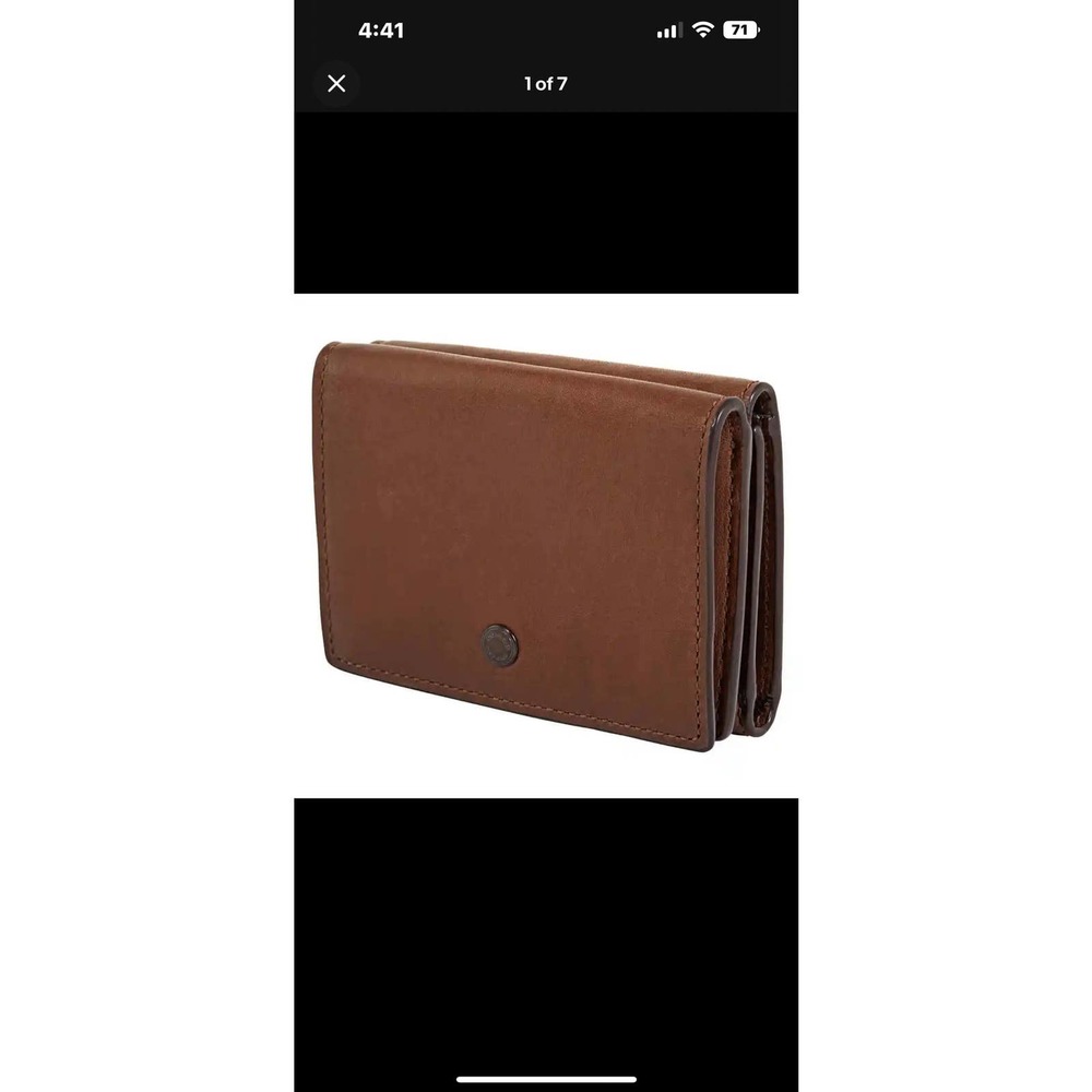 NWT COACH 1941 Genuine Leather Trifold Origami Coin Wallet